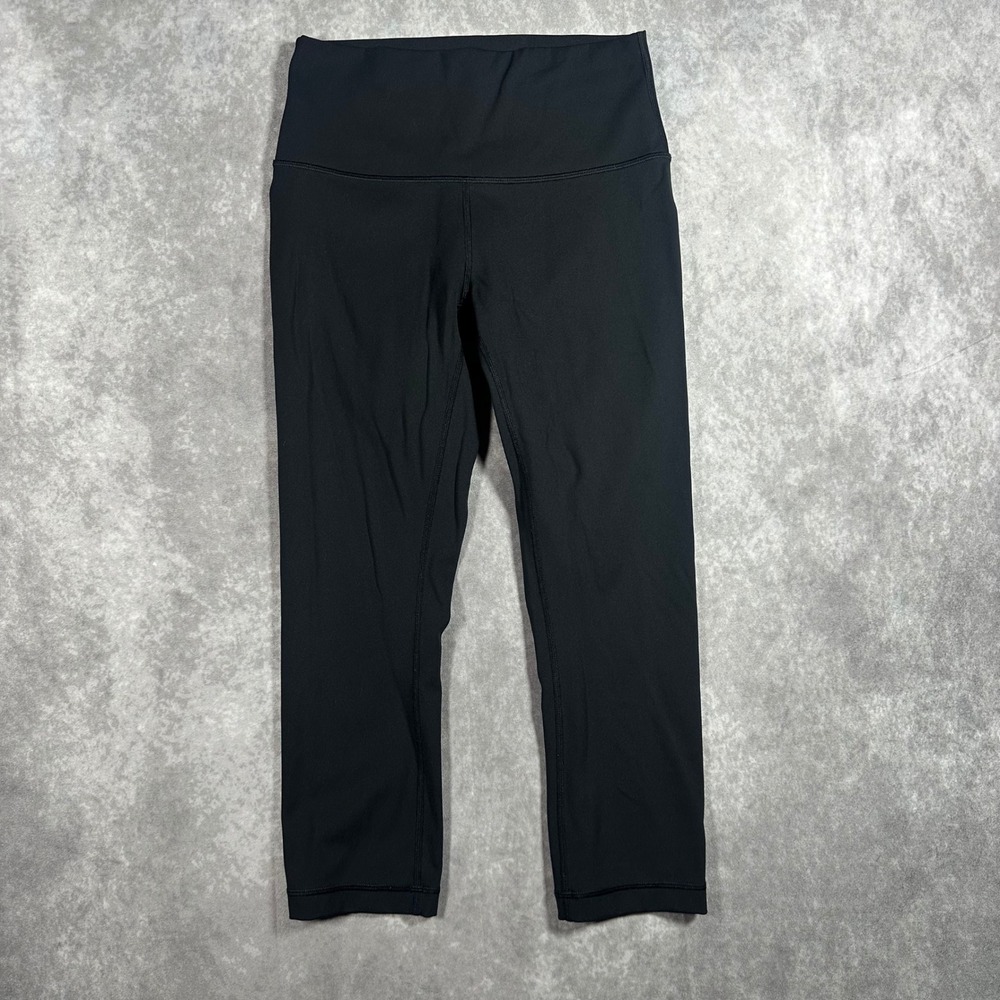 Lululemon Align High-Rise Crop 21 Black Leggings W6ATTS Size 6 Nulu Yoga Pant